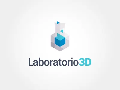 Laboratorio 3D 3d bottle chemistry geometric laboratory liquid logo poly polygon potion triangle water