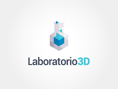 Laboratorio 3D 3d bottle chemistry geometric laboratory liquid logo poly polygon potion triangle water