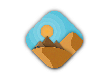 Desert art camel desert design digital icon icons illustration illustrator pyramid