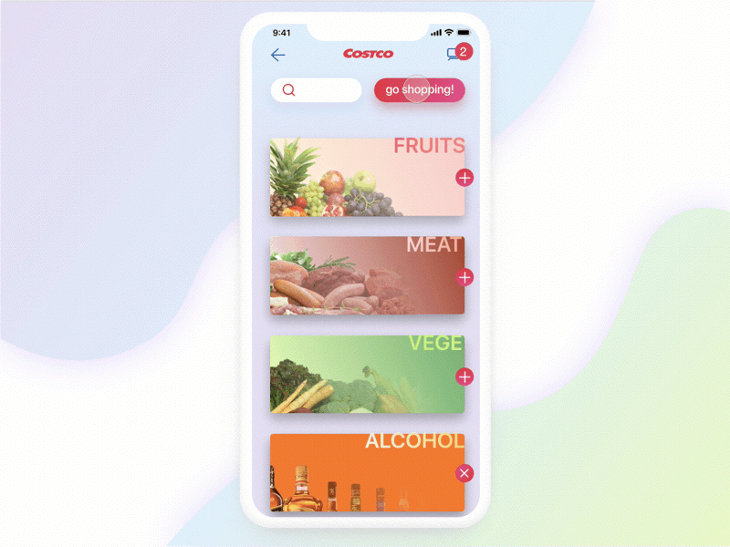 Costco Go - walking around animation browse costco expand fresh grocery iphone x life style mobile navigate principle shopping supermarket