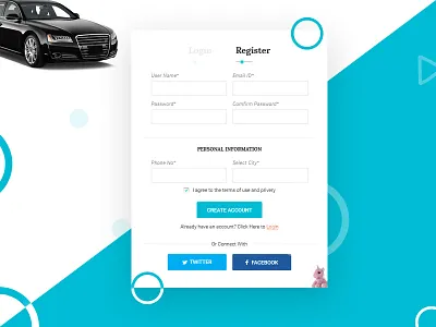 Register Form Design clean creative form login form minimal register form sign up form uidesign web design widget