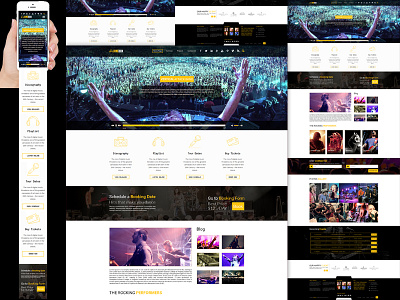 Homepagedesign creative design layout music responsive