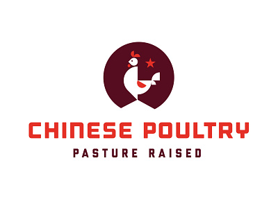 Chinese Poultry Concept logo #1 brand identity chicken china chinese concept farming farms logo organic pasture poultry raised