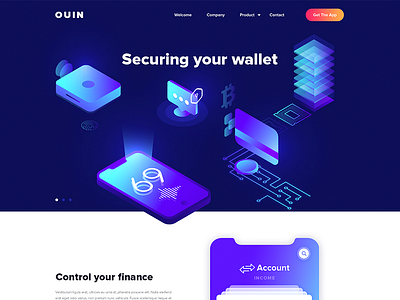 Ouin - concept art design graphics landing page ui ux web webdesign website