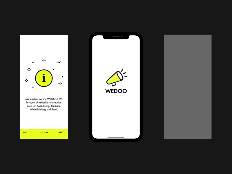 WeDoo App anim app application gif illustration interface ios iphone x loop ui ux