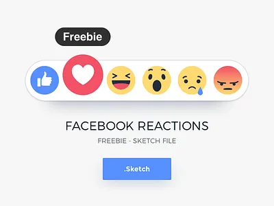 FREEBIE - Facebook Reactions (.sketch) download emoji facebook fb file free freebie fun psd reactions sketch use