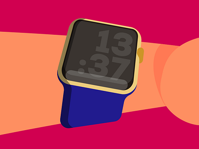 Its a watch apple flat illustration watch