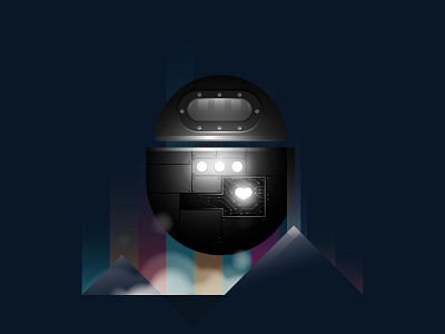 Another World another world artificial concept design illustration light mystery pyramid realistic robot ui vector