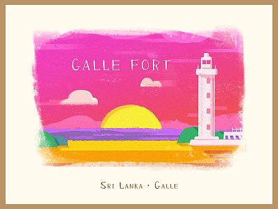 Galle galle illastration lanka place sri