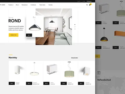 Light Studio - e-commerce webpage concept e commerce e shop lightning minimal modern typography web white space