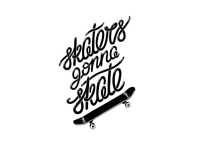 what would skater do? bw graphic hand made font lettering poster type typography