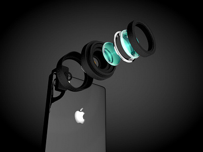 smartlens camera design iphone lens light product render