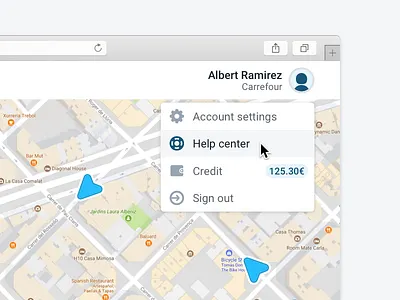 Menu concept dashboard delivery menu request stuart test tracking ui