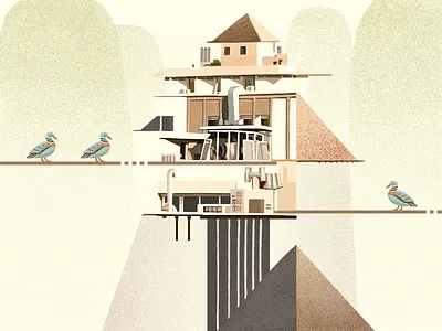 The ducks' territory design duck house illustration iran territory