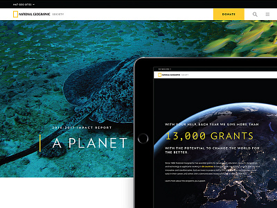 2016-2017 Impact Report annual branding design digital impact interactive report ui ux web