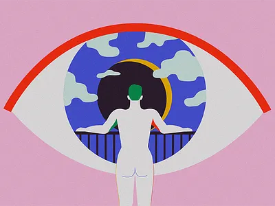 Eye cloud eye eyes man moon sky