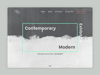 Art Exhibition Landing Page art daily ui dailyui003 design landing page ui user interface ux