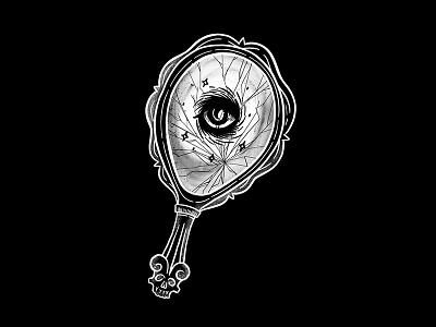 Mirror Mirror broken glass broken mirror cloud eerie eye floating floating eye glass mirror spooky stars vision