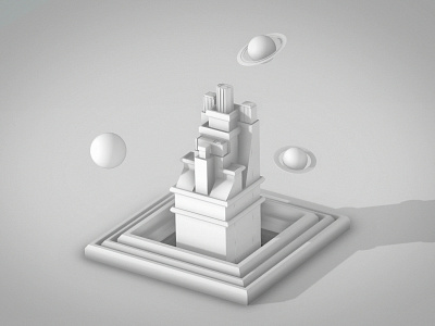 Futur Challenge D after effects isometric motion design motion graphics scifi