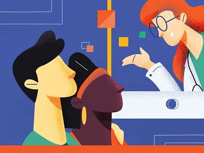 Carrot Poster character falt fertility illustration vector