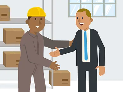 English for Industry Workers books editorial illustration