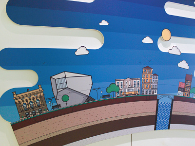 Illustration for children shop // Solua Kids building city icons illustration kids porto