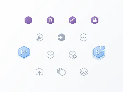 Hexicons apps heroku hexagons icons pipelines