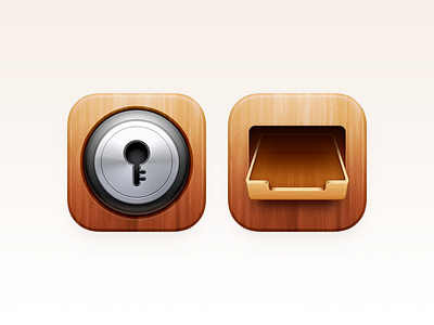 Keyhole & Drawer Icon app icon bigsur big sur drawer file cabinets folder inbox ios icon iphone icon keyhole mac icon macos icon osx icon realistic safe sandor skeu skeuomorph skeuomorphism strongbox ui icon user interface icon ux icon wood grain