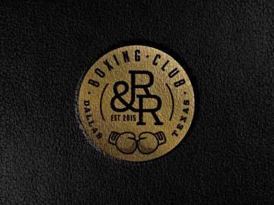 R&R Boxing Club black boxing brand branding digital gold graphic design identity logo print