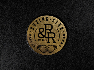 R&R Boxing Club black boxing brand branding digital gold graphic design identity logo print