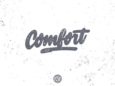 Comfort handlettering grey handlettering lettering logotype splash watercolor