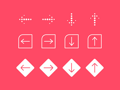 Wayfinding arrows direction icons signs wayfinding