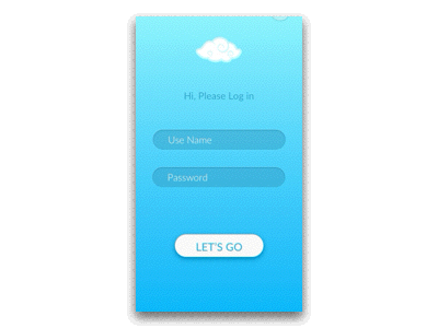 Fly Login apps blue flight ios login searchflight travel ui ux