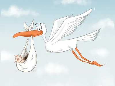 Special Delivery card design character digital illustration drawing illustration