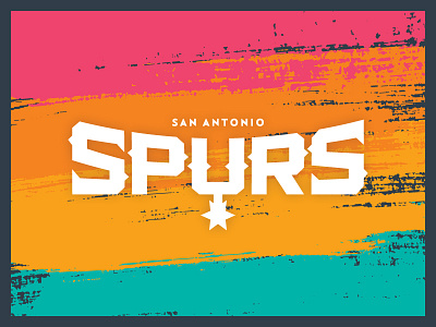 GO SPURS GO basketball brand branding logo nba retro revival spurs throwback