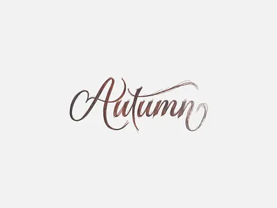 Autumn autumn hand lettering lettering script