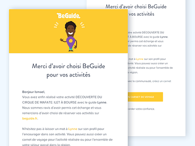 BeGuide mailing beguide email illustration layout ui webdesign welcome