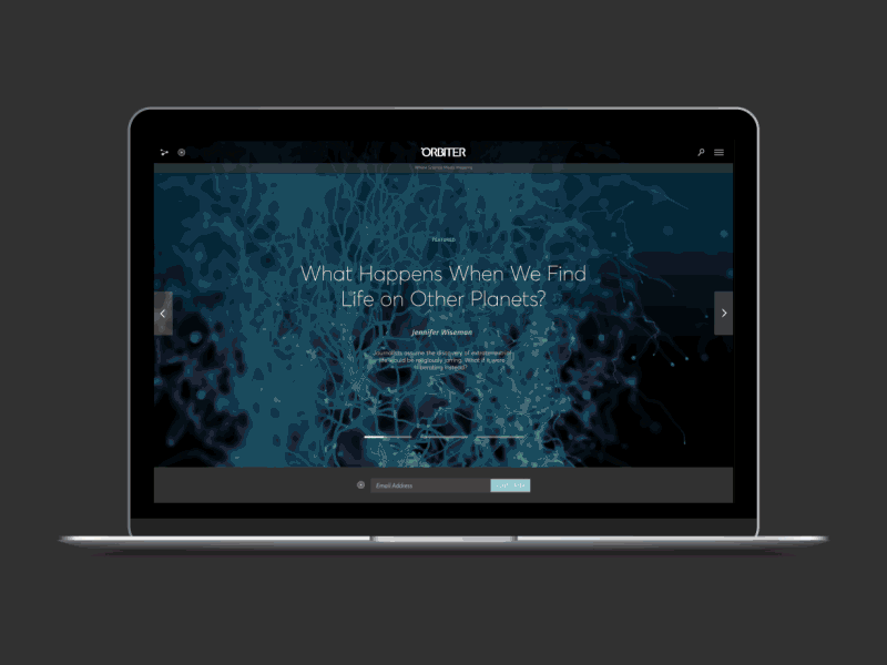 Orbiter Website Landing Design design web
