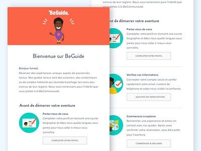 BeGuide Email beguide email illustration layout ui webdesign welcome