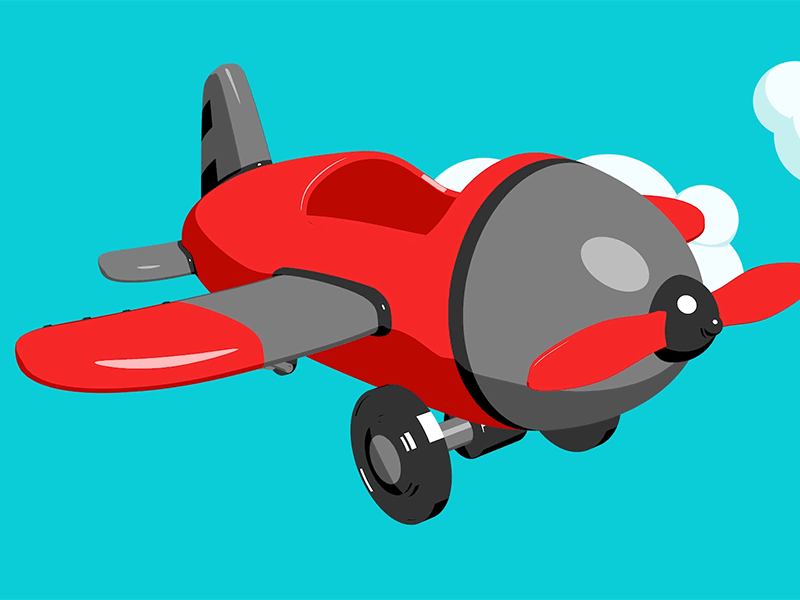 3D Cartoon Plane c4d sketch toon