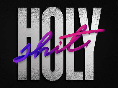 Holyshit calligraphy font gradient holishit liquid sans serif shape shit type vector