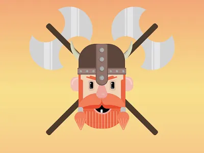Viking flat fun llustration viking