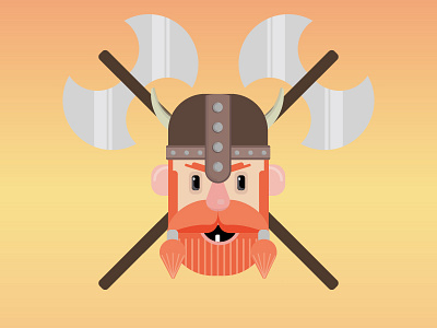 Viking flat fun llustration viking