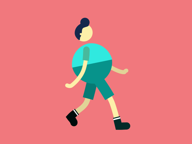 Walk cycle loop ae shapes animation after effects character animation walkcycle loop
