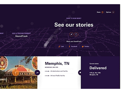 Fedex Soundtrack layout ui website