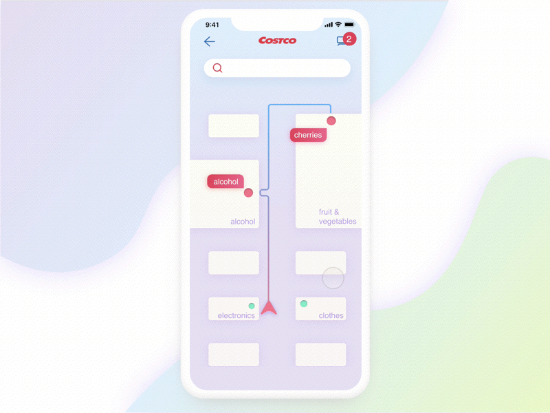 Costco Go - Explore the nearby on-sale items animation browse costco expand fresh grocery iphone x life style mobile navigate principle shopping supermarket