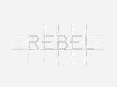 Rebel Cycle Logo Gridlines