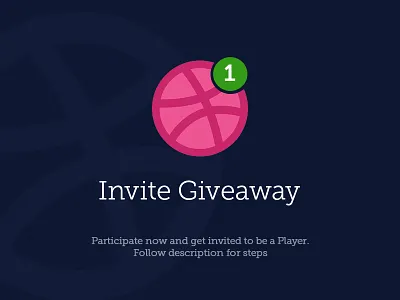 1 Invite Giveaway away creativeboxx dribbble give giveaway invite player shot ui ux