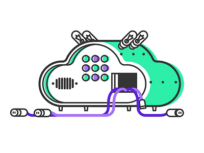 Joyent Cloud cloud computer computing data data center illustration joyent wires