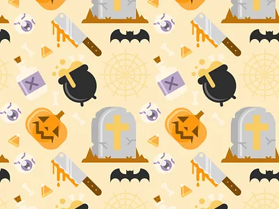 Flat Halloween Pattern